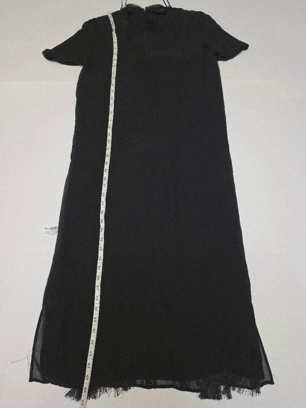 NWOT Zara Black Fringed Midi Dress - Picture 16 of 16